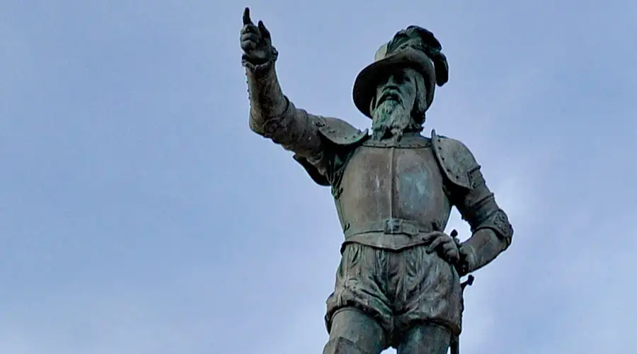 The statue of Juan Ponce de Leon in San Juan, Puerto Rico.
