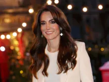 Britain’s Catherine, Princess of Wales, (Kate Middleton) arrives to attend the “Together At Christmas” carol service at Westminster Abbey in London on Dec. 8, 2023.
