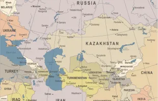 Map of Kazakhstan. Shutterstock