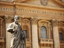 Statue of St. Peter in front of St. Peter's Basilica.