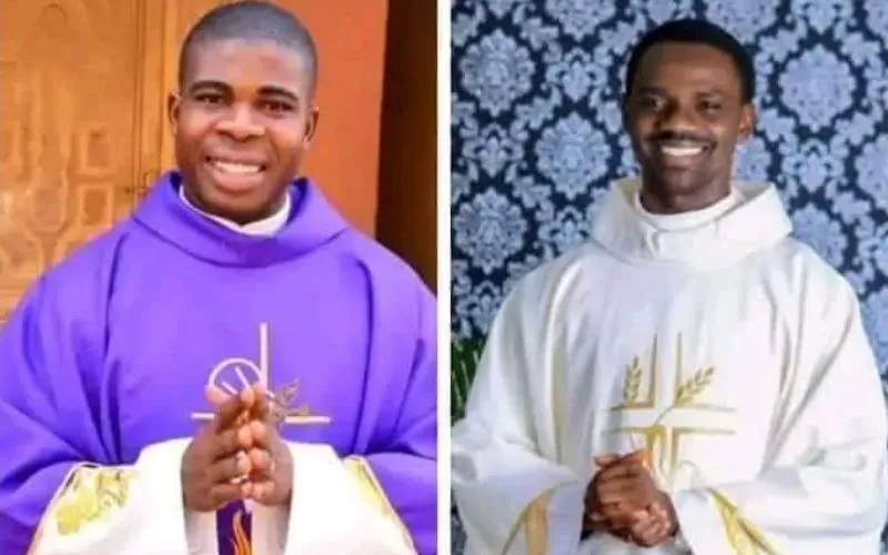 Father Jude Nwachukwu (left) and Father Kenneth Kanwa were kidnapped from their parish rectory in the Diocese of Pankshin in Nigeria on Feb. 1, 2024.?w=200&h=150