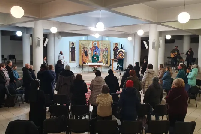 Ukrainian Catholics shelter in a church basement amid the full-scale Russian invasion of Ukraine
