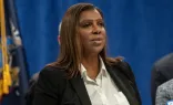 New York Attorney General Letitia James speaks to the media on May 26, 2022, in New York City.