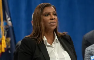 New York Attorney General Letitia James speaks to the media on May 26, 2022, in New York City. Credit: Shutterstock