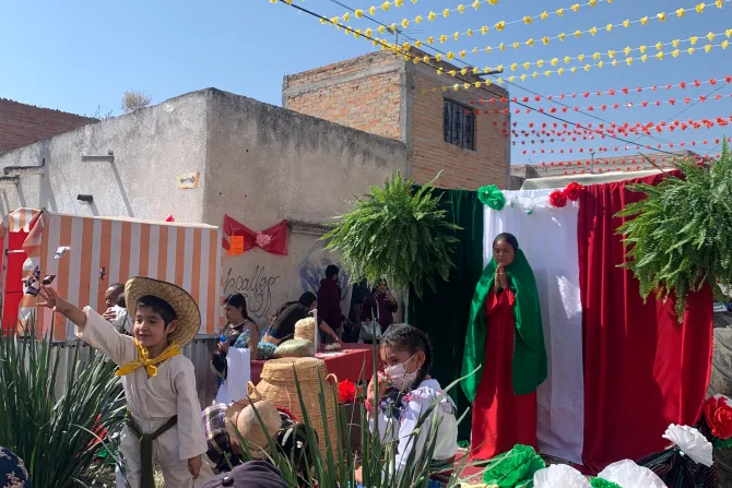 A procession in honor of Our Lady of Guadalupe on Dec. 12, 2021 in a small town in the Mexican state of Guanajuato.