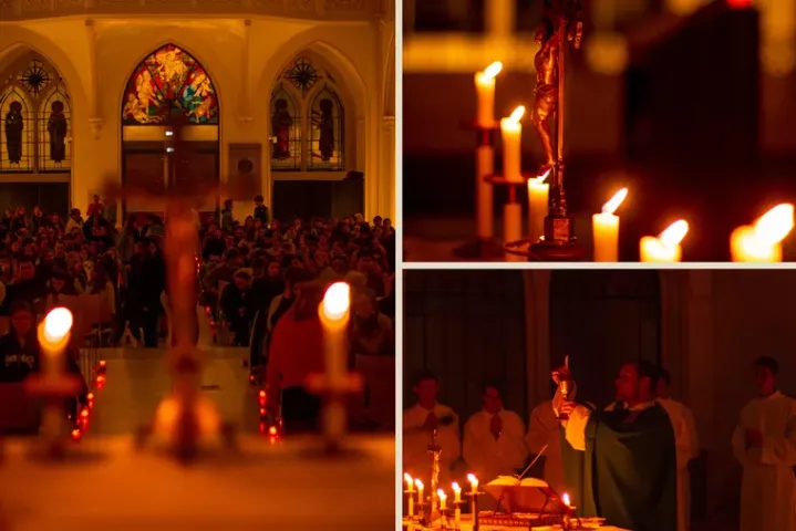 Every Tuesday evening at 10 p.m., between 800 and 900 students converge on the historic St. Joseph’s Chapel at Lille Catholic University for a candlelight Mass.?w=200&h=150
