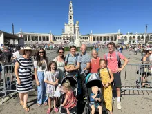 The Love family at the Sanctuary of Fatima in Portugal, during WYD 2023.