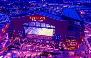 Lucas Oil Stadium in Indianapolis, one of the venues for the 2024 National Eucharistic Congress. Shutterstock