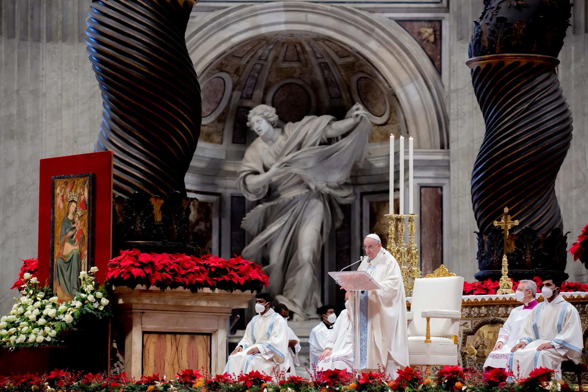 Pope Francis offers Mass for the Solemnity of Mary, Mother of God in St. Peter's Basilica on January 1, 2022.?w=200&h=150