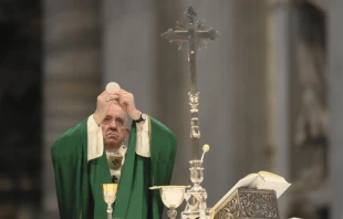 Pope Francis offers Mass for the fifth World Day of the Poor on Nov. 14, 2021. Vatican Media/CNA
