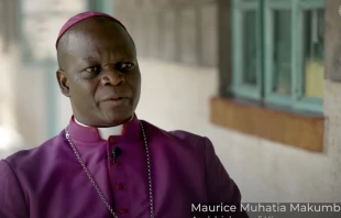 Chairman of the Kenya Conference of Catholic Bishops, Archbishop Maurice Muhatia Makumba, has announced that bottles containing altar wine must bear the official coat of arms of the bishops, as well as an official signature, to certify their authenticity.  Credit: “EWTN News in Depth”/Screenshot