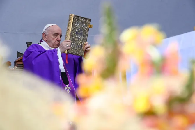 Pope Francis celebrates Mass at the Granaries in Floriana, Malta, April 3, 2022