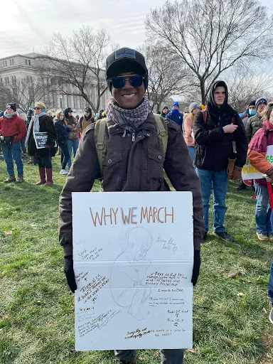 18-year-old Akili of Warrenton, Virginia, at the March for Life in Washington, D.C., on Jan. 21, 2022. Katie Yoder/CNA