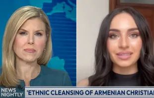 Gia Chacón (right), founder of March for the Martyrs, said the plight of the tens of thousands of Christian Armenians  pushed out of their homes in the disputed Artsakh or Nagorno-Karabakh region hash been "completely overlooked by the mainstream media.” Credit: EWTN News Nightly / Screenshot