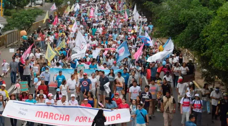Thousands participated in the March for Life in Lima, Peru, on Saturday, March 25, 2023.?w=200&h=150