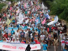 Thousands participated in the March for Life in Lima, Peru, on Saturday, March 25, 2023.