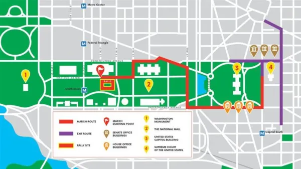 2024 March for Life official route map. Credit: Courtesy of the March for Life