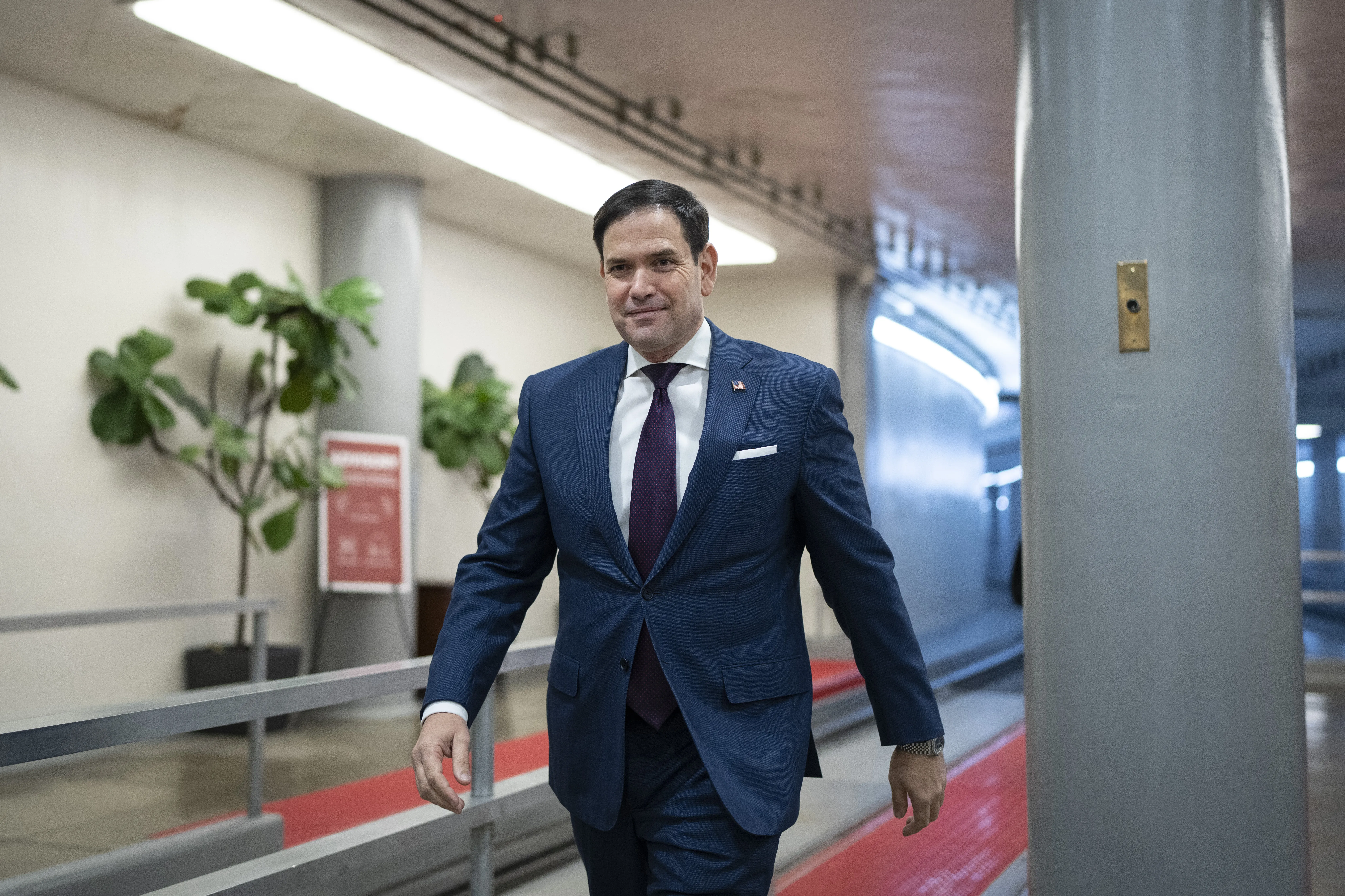 United States Sen. Marco Rubio, R-Florida, on his way to a vote in the U.S. Capitol on Dec. 2, 2021.?w=200&h=150