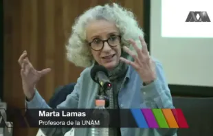 Marta Lamas in "Conversation on the Feminist Movement." Video capture / Metropolitan Autonomous University.