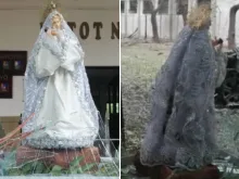 A statue of the Virgin Mary was unharmed by an attack carried out against the 30th Brigade of Colombia’s National Army.
