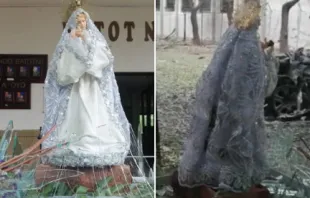 A statue of the Virgin Mary was unharmed by an attack carried out against the 30th Brigade of Colombia’s National Army. Eduardo Enrique Zapateiro Altamiranda