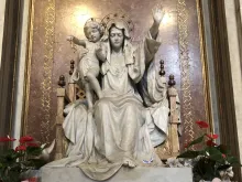 The statue of Our Lady, Queen of Peace in the Basilica of St. Mary Major.