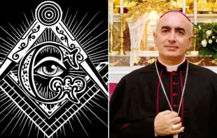 The president of the Pontifical Academy of Theology, Bishop Antonio Staglianò, affirms that Freemasonry is incompatible with Catholicism. Credit: Public Domain
