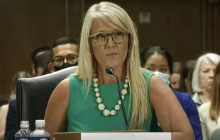 Heidi Matzke, executive director of Alternatives Pregnancy Center in Sacramento, Calif., speaks to members of the U.S. Senate on July 12, 2022. Credit: YouTube screenshot taken via CNBC Television livestream