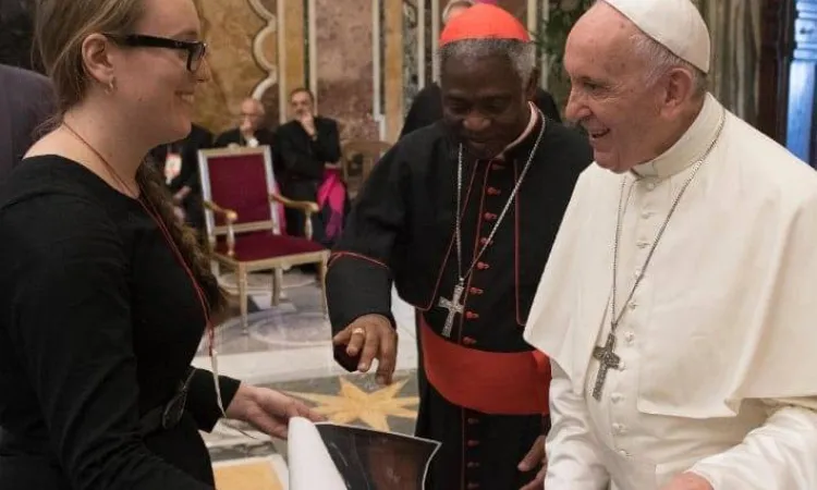 Molly Burhans at the Vatican