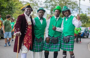 On the island of Montserrat, St. Patrick’s week is a kind of homecoming for the Montserratian diaspora. Visitors get a shamrock stamped in their passports, and many Irish Americans take advantage of the inexpensive airfares to spend the March holiday in the Caribbean. Credit: The Montserrat Tourism Division
