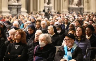 Catholics attending a special Mass for Pope Emeritus Benedict XVI at the Lateran Basilica in Rome, Dec. 30, 2022. Alan Köppschall / EWTN Vatican