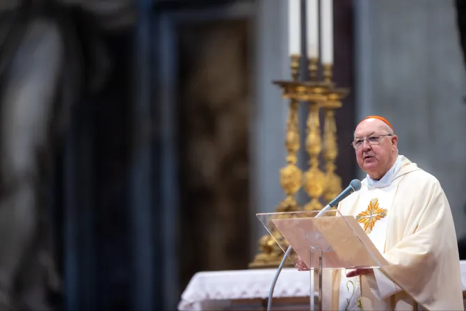 Cardinal Kevin Farrell celebrates Mass in St. Peter's Basilica on June 23, 2022