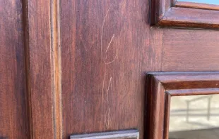 The numbers “666” were carved into three separate front doors of the historic Cathedral of Saint Peter in the Diocese of Scranton, Pennsylvania. Diocese of Scranton