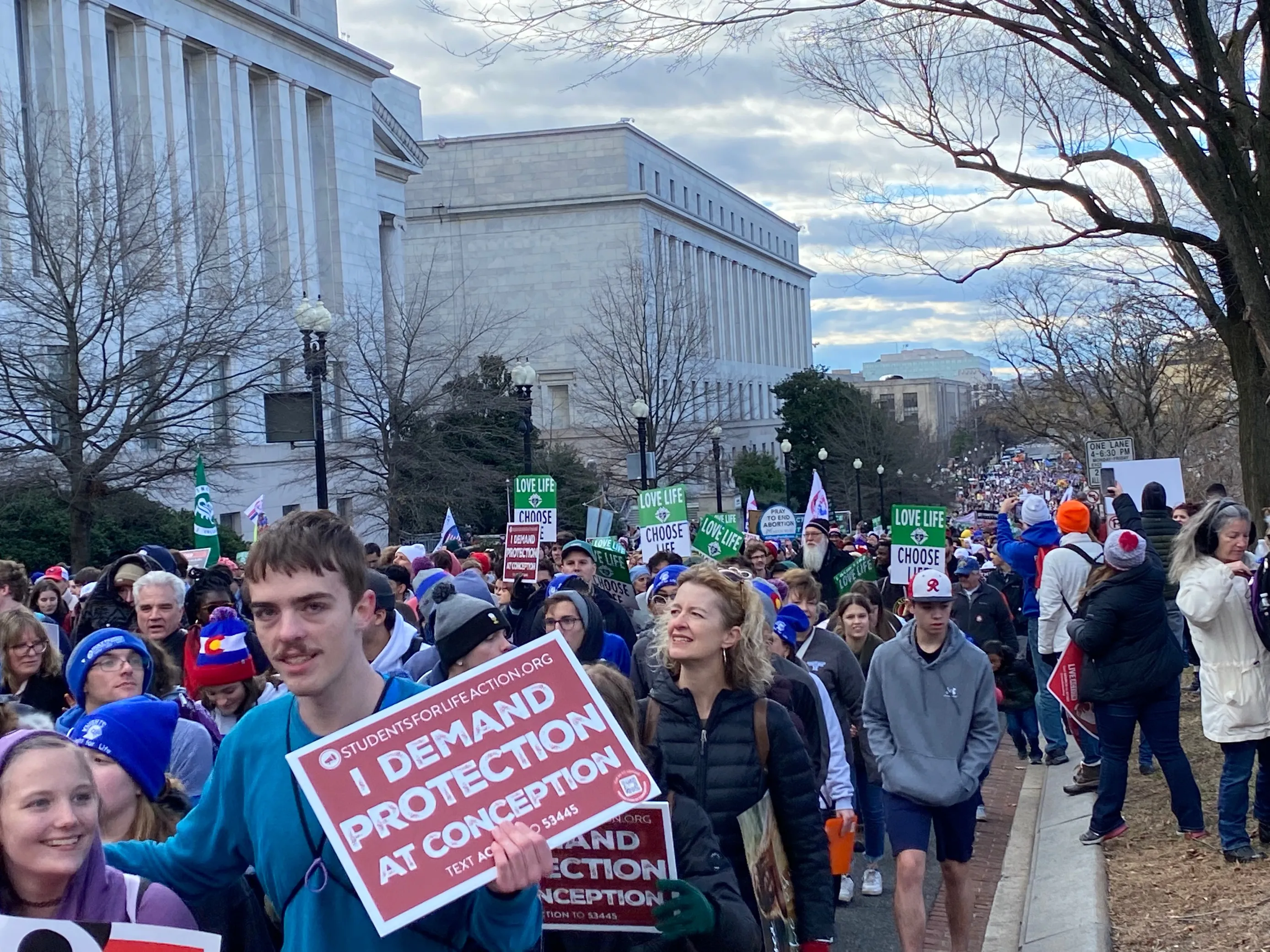 Pro-lifers march on Washington, D.C., during the 2023 March for Life.?w=200&h=150