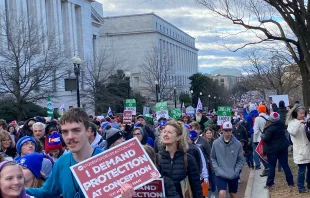 Pro-lifers march on Washington, D.C., during the 2023 March for Life. Credit: Katie Yoder/CNA