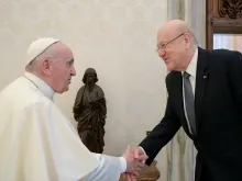 Pope Francis met Lebanese Prime Minister Najib Mikati on Nov. 25.