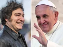 Argentine President Javier Milei and Pope Francis.