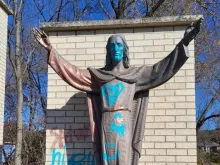 One or more vandals desecrated a Catholic cemetery in Rochester, Minnesota, on Oct. 31, 2022, Halloween night.