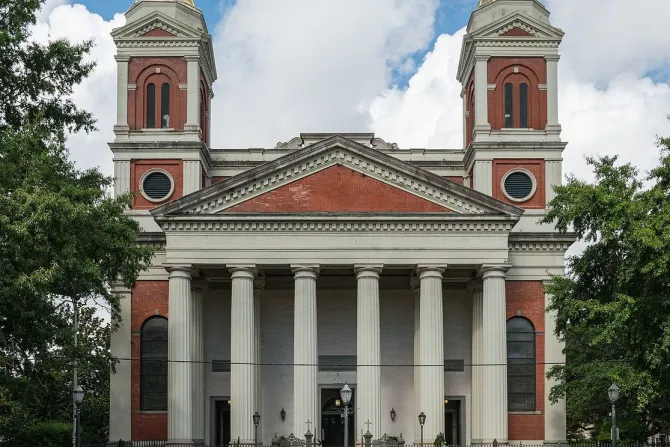 The Cathedral Basilica of the Immaculate Conception in Mobile, Ala., consecrated by Bishop Michael Portier in 1850.