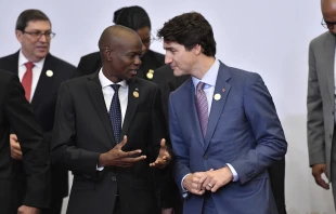 Jovenel Moïse (L) with Justin Trudeau in Lima, April 2018. Credit: Ministerio de Relaciones Exteriores de Peru via Flickr (CC BY-SA 2.0).