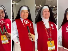 From left to right: Sister Mary Grace of the Sorrowful, Sister Mariana of the Wounds of Jesus, the Mother Superior Alma Ruth, and Sister Mary Magdalene of the Sacred Heart.