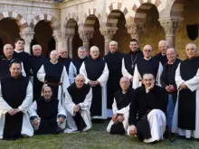 The community of Trappist monks of the monastery of San Pedro de Cardeña in Burgos, Spain.