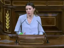 The minister of equality of Spain, Irene Montero, in the Congress of Deputies.