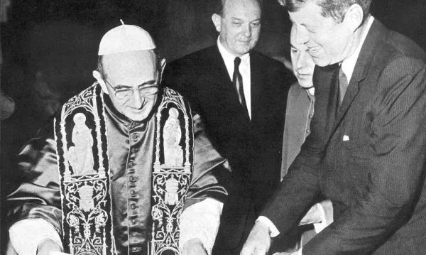 John F. Kennedy visits Pope Paul VI, July 2, 1963. Photo credit: Wikimedia Commons/Public domain