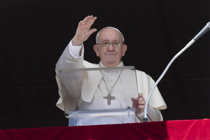 Pope Francis Angelus / waves / serious