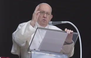 Pope Francis delivers his Regina Caeli address on May 21, 2023. Vatican Media