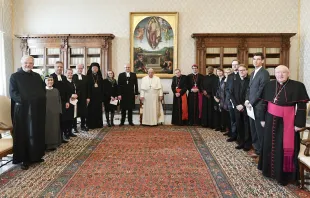 Pope Francis receives an ecumenical delegation from Finland on Friday, Jan. 19, 2024, on the second day of the Week of Prayer for Christian Unity. Credit: Vatican Media
