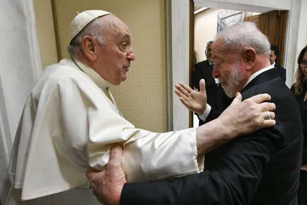 Pope Francis meets with Brazil’s President Luiz Inácio Lula da Silva at the Vatican on Wednesday, June 21, 2023. Credit: Vatican Media