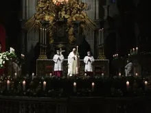 Pope Francis says Mass for the feast of the Presentation of the Lord in St. Peter's Basilica, Feb. 2, 2022.
