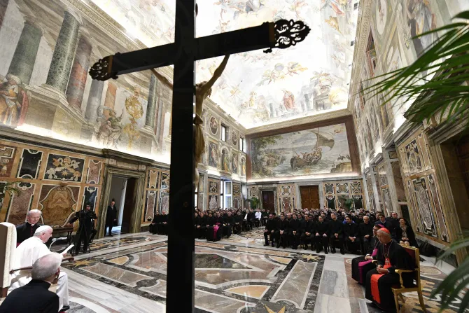Pope Francis meets with rectors and formators from Latin America at the Vatican